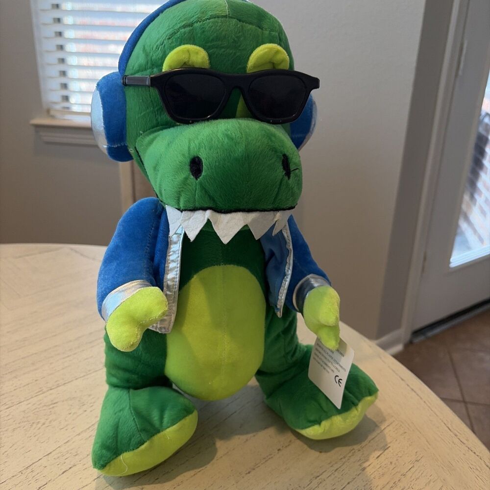 Plush Alligator with Headphones And Sunglasses Classic Toys 18” Tall New w/Tags
